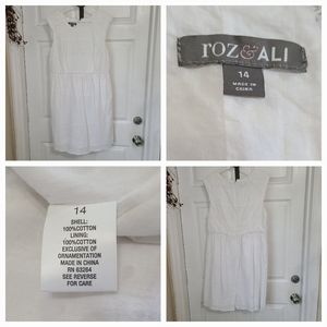 (1336) Roz & Ali Woman's Sleeveless Dress, Size: 14 Color: White